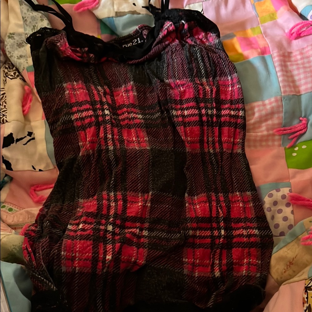 Plaid Kids One Piece by Rue21 - Red and Black